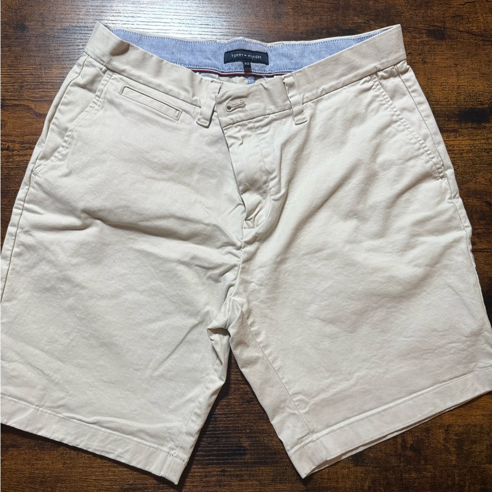 Tommy Hilfiger Khaki Flat Front Shorts